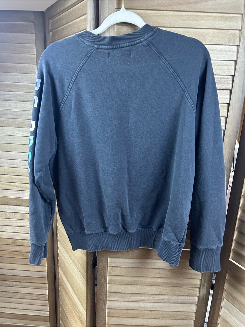 Spiritual Gangster x Peloton Crewneck Sweatshirt Medium Washed Navy Blue Gray - Picture 5 of 5